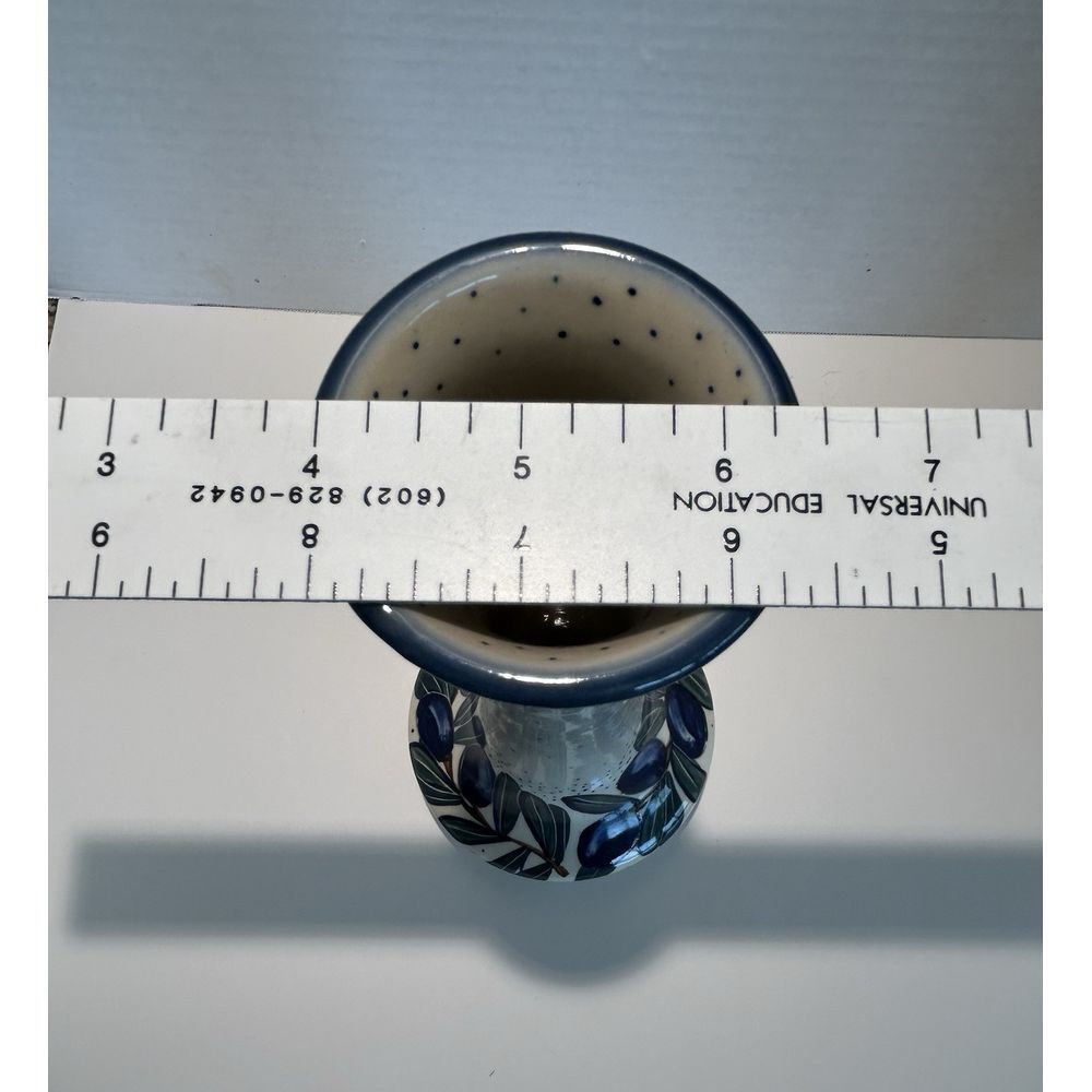 Unikat WR Boleslawiec‎ Hand Made Bus Vase 10.5" Tall, Polish Pottery Olives - Picture 10 of 10